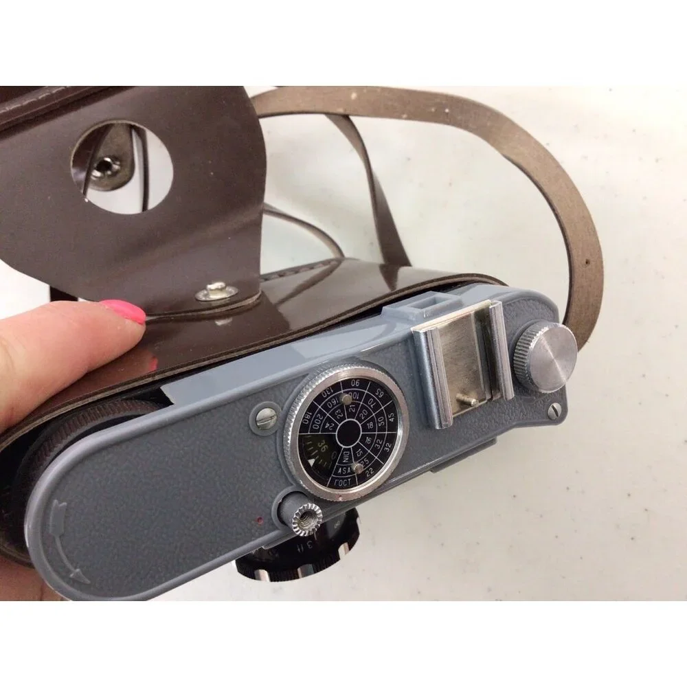 Vintage Cosmic 35 Camera & Leather Case